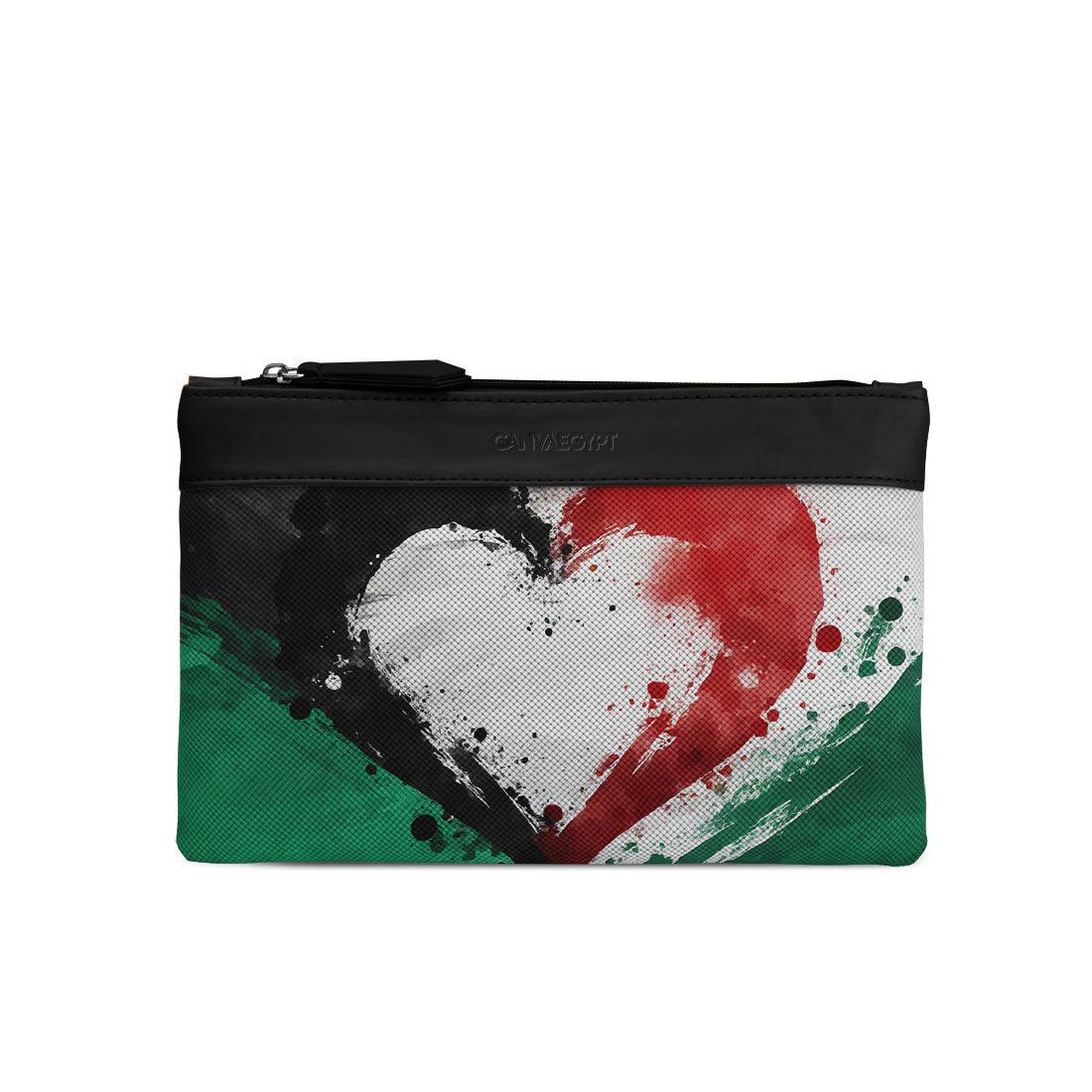 Black Mixed Pouches Mixed palestine heart - CANVAEGYPT