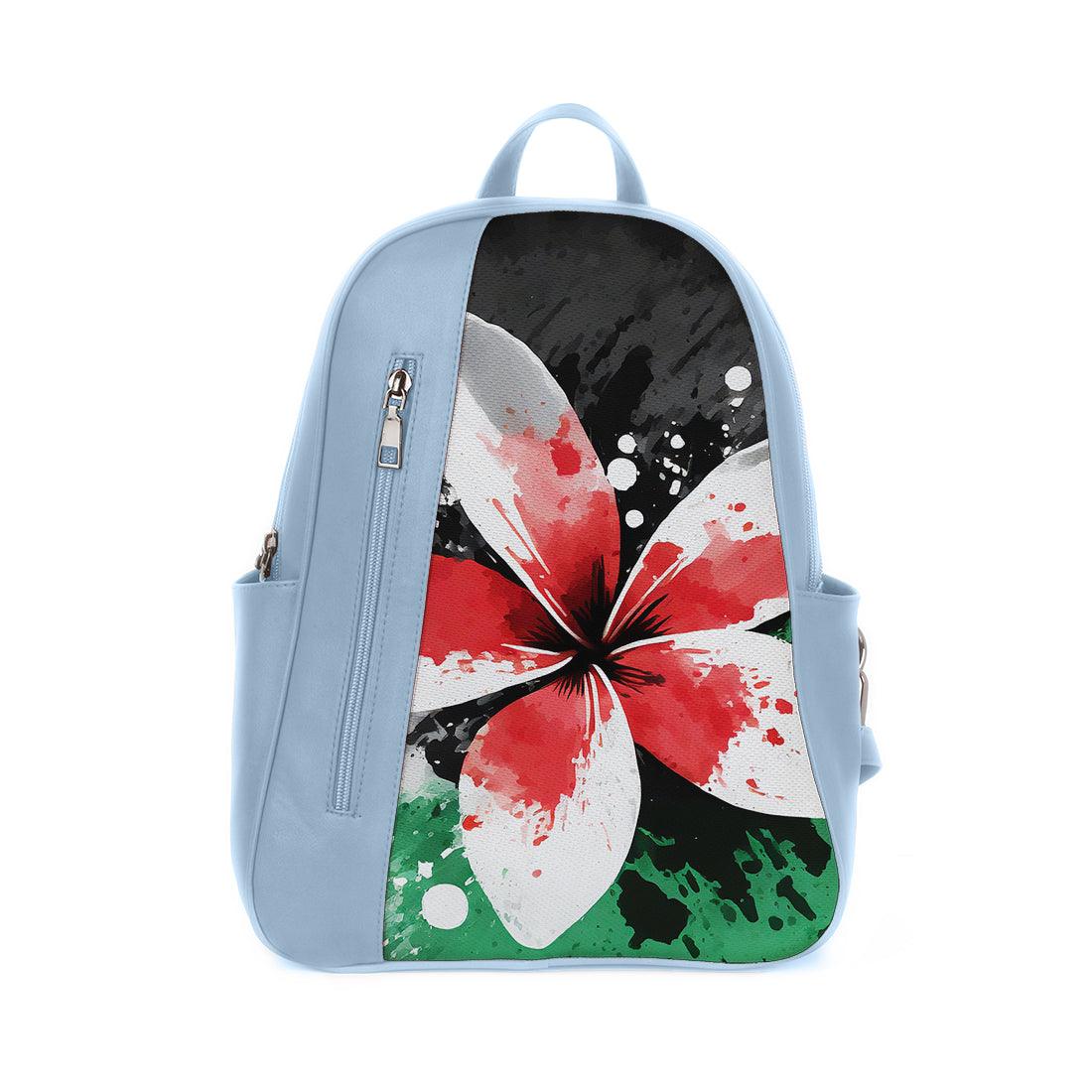 Blue Mixed Backpack Palestine flower - CANVAEGYPT