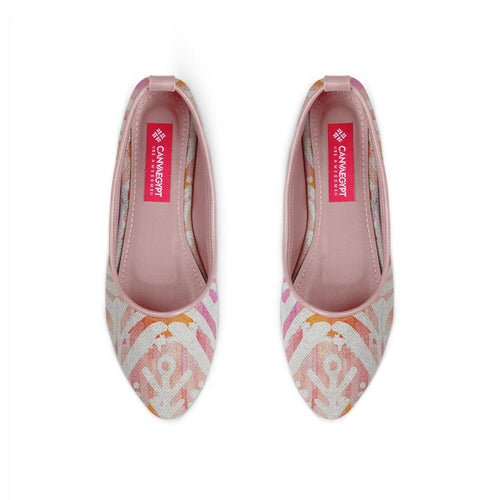 Rose Round Toe Shoe Rose ikat