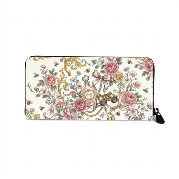 Women's Wallet Vintage Pink Rose & Perfume London Chintz - 1