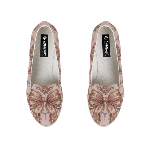 Havana Espadrille Romantic Coquette Vintage Rose Lace Bows