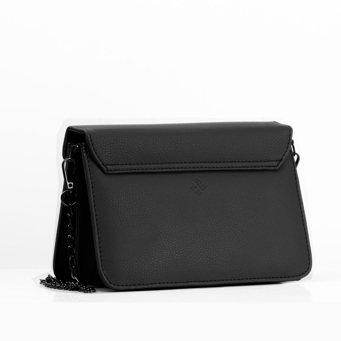 Black Mini Embossed Chain Bag Shapes - CANVAEGYPT