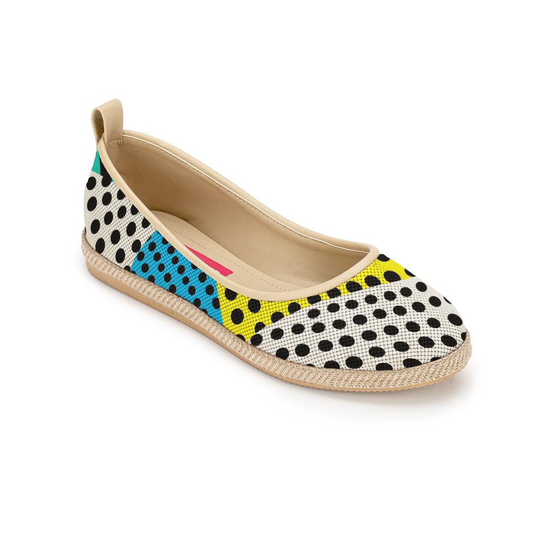 Beige Voyage Round Toe Dotted - CANVAEGYPT