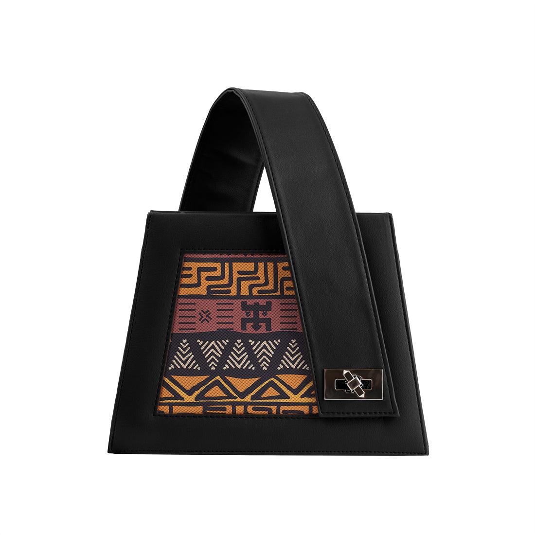 Black One Handed Bag African Pattern - CANVAEGYPT
