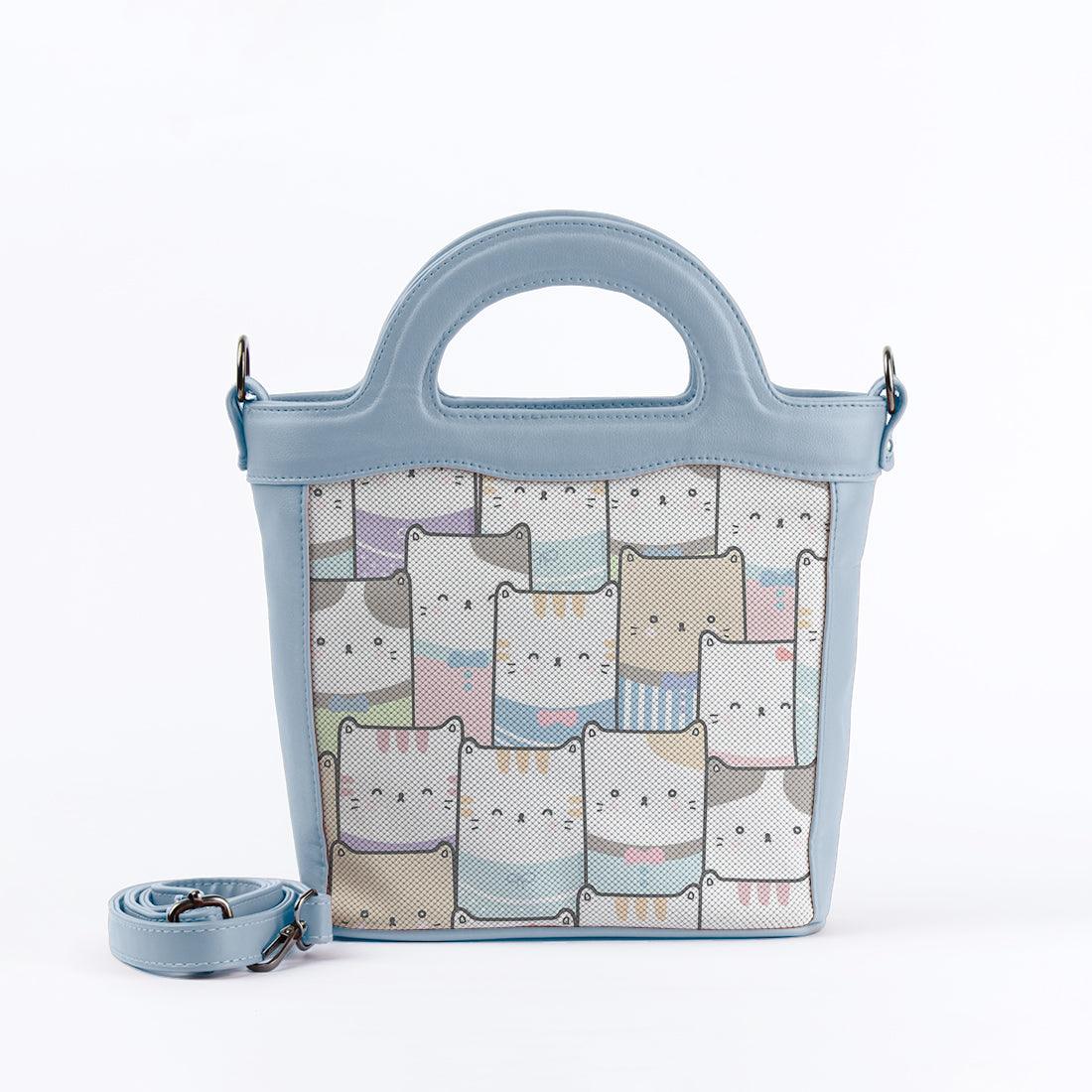 Blue Top Handle Handbag Kitty - CANVAEGYPT