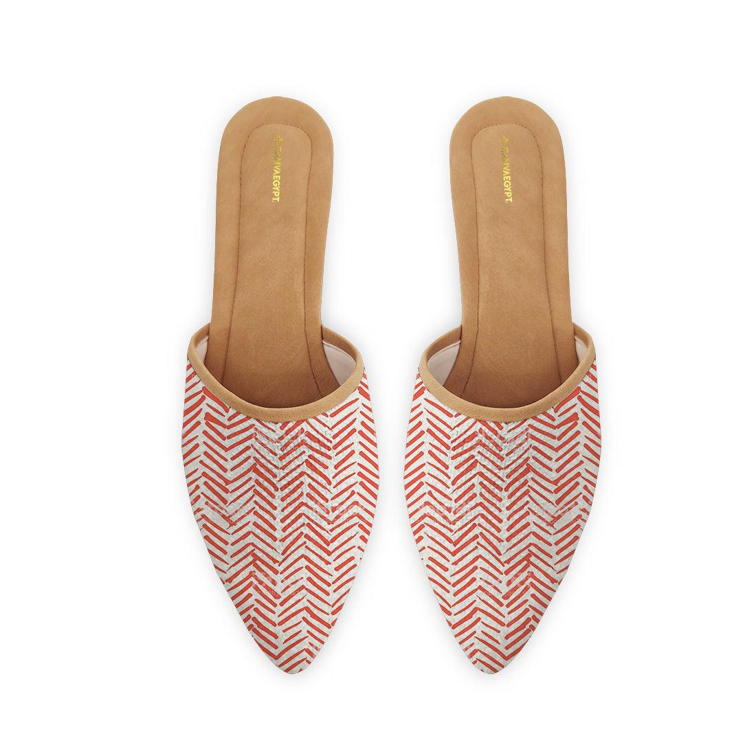 Mules Slipper Red Arrows - CANVAEGYPT