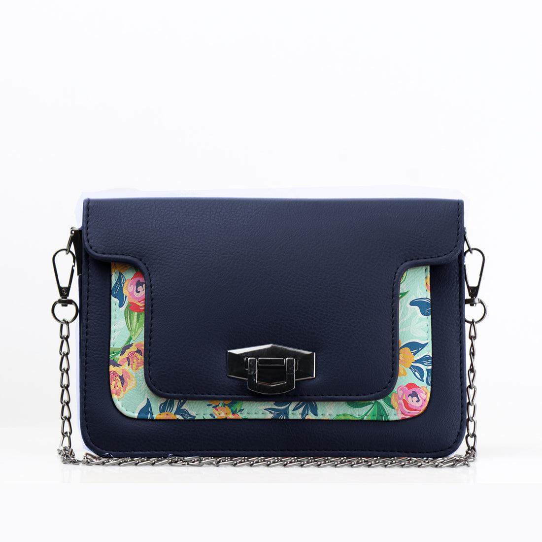 DB Mini Embossed Chain Bag Floral - CANVAEGYPT