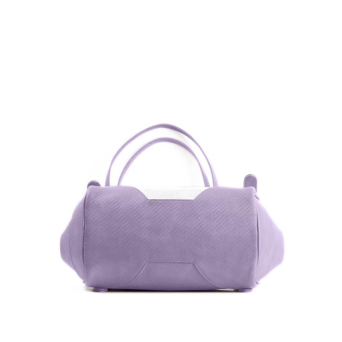 Lavender Leather Tote Bag Summer Pattern - CANVAEGYPT