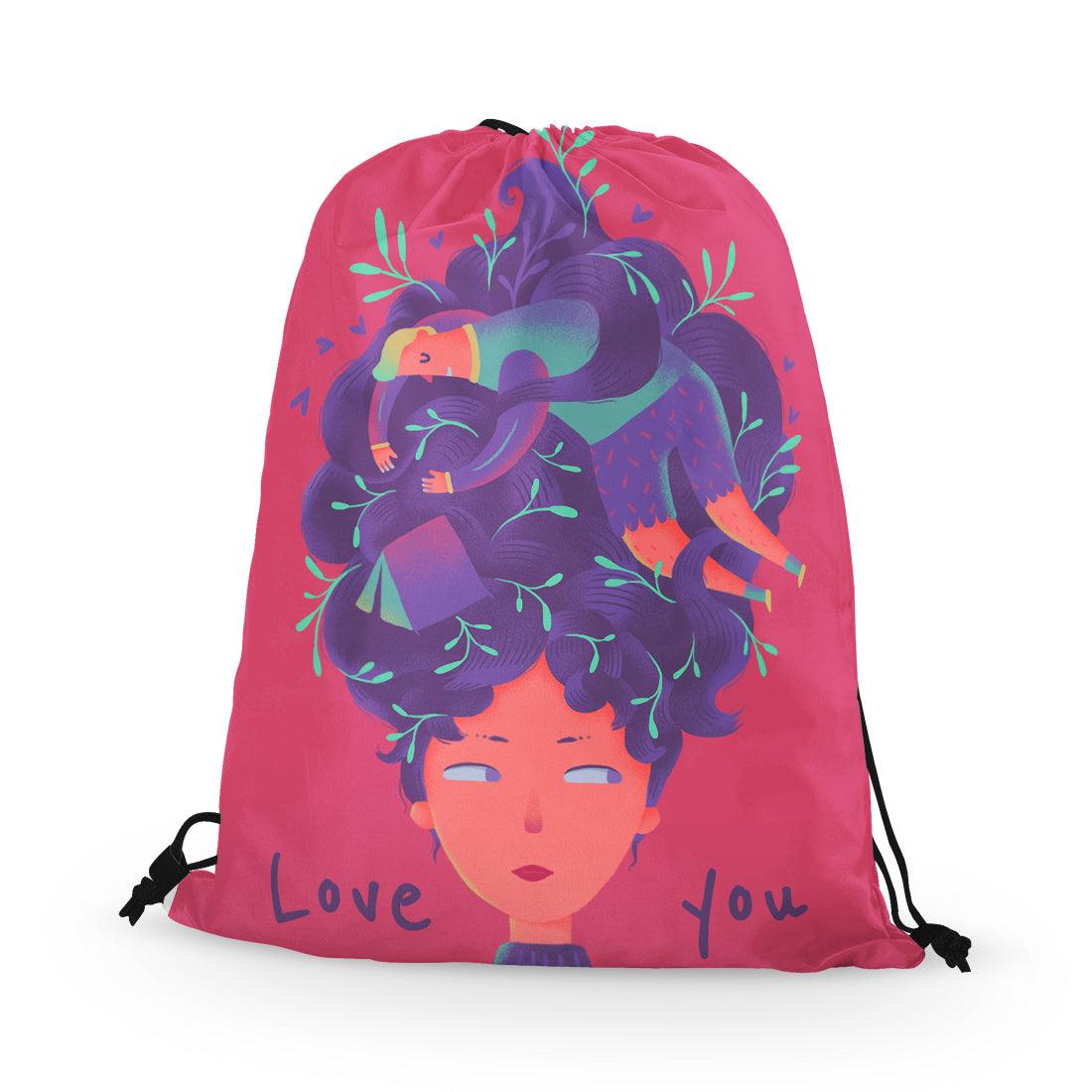 Drawstring Bag Love you - CANVAEGYPT