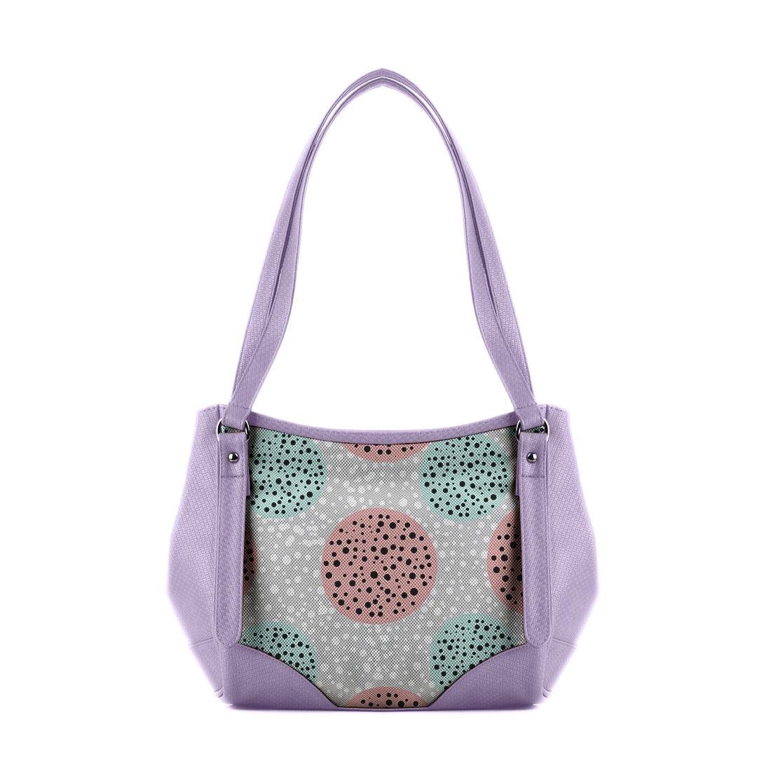 Lavender Leather Tote Bag Dots - CANVAEGYPT