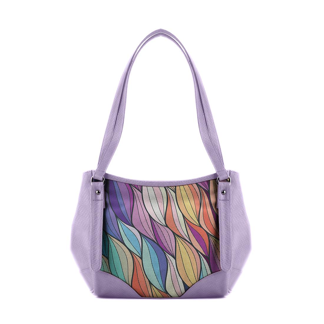 Lavender Leather Tote Bag Flows - CANVAEGYPT
