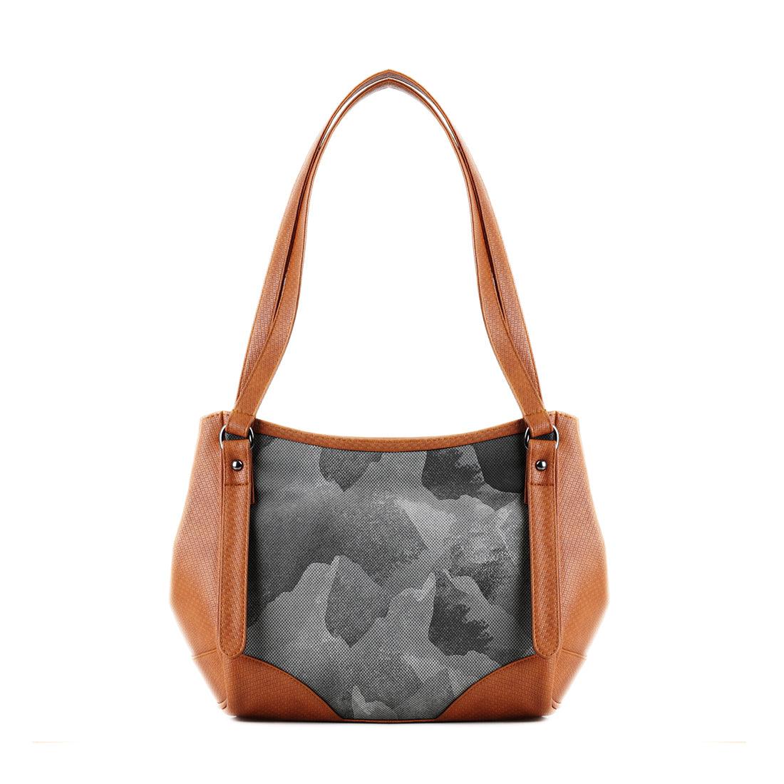 Leather Tote Bag The grey rocks - CANVAEGYPT