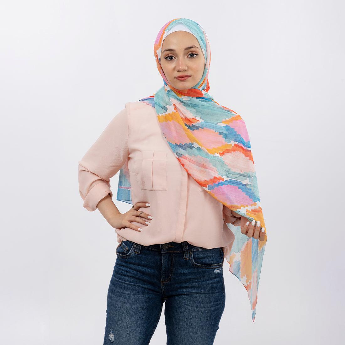 Hijab Scarf Marmalade ikat - CANVAEGYPT