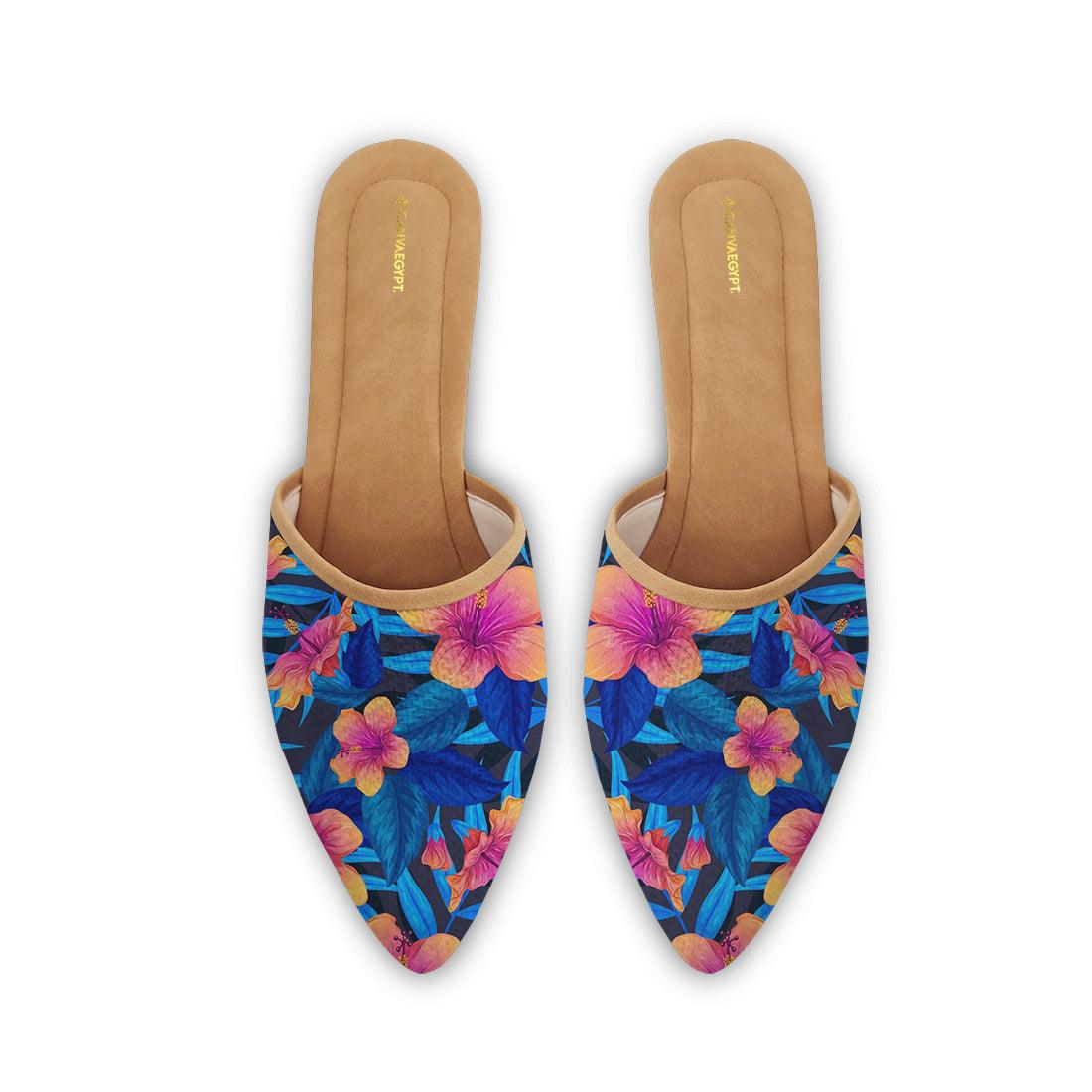 Mules Slipper Floral - CANVAEGYPT