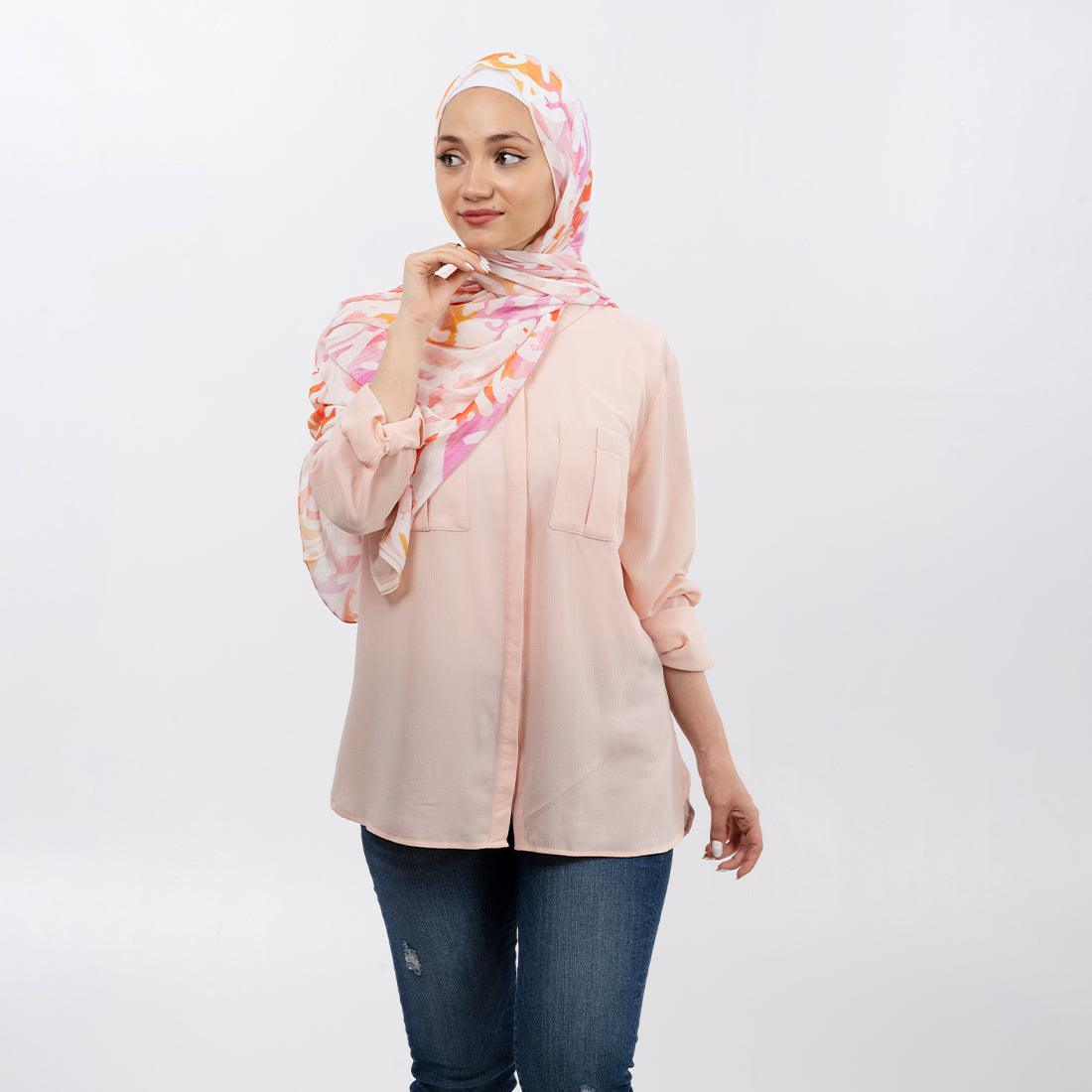 Hijab Scarf Rose ikat - CANVAEGYPT