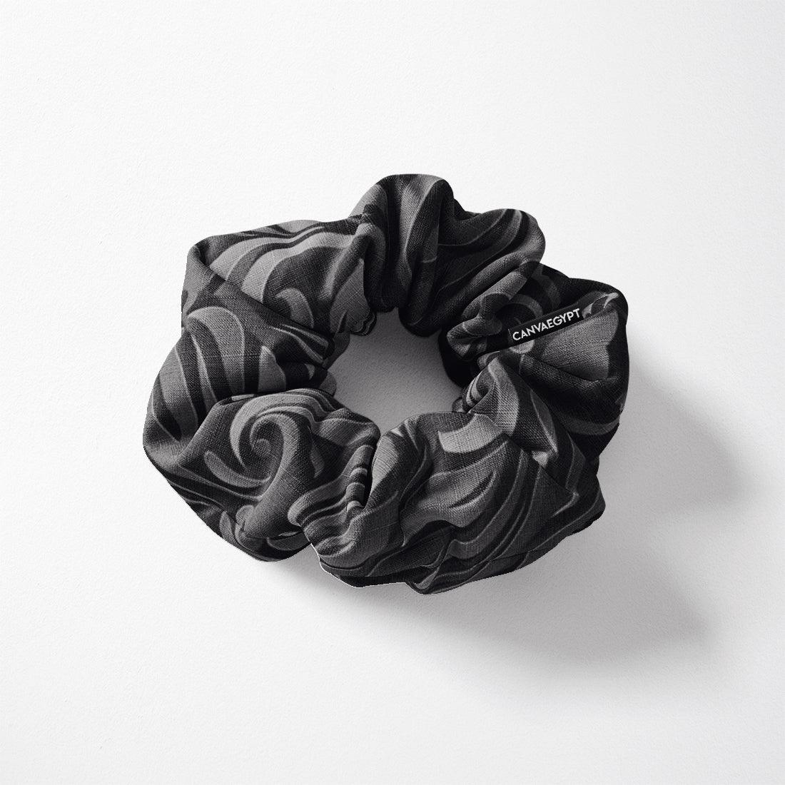 Scrunchie Abstract Grey - CANVAEGYPT