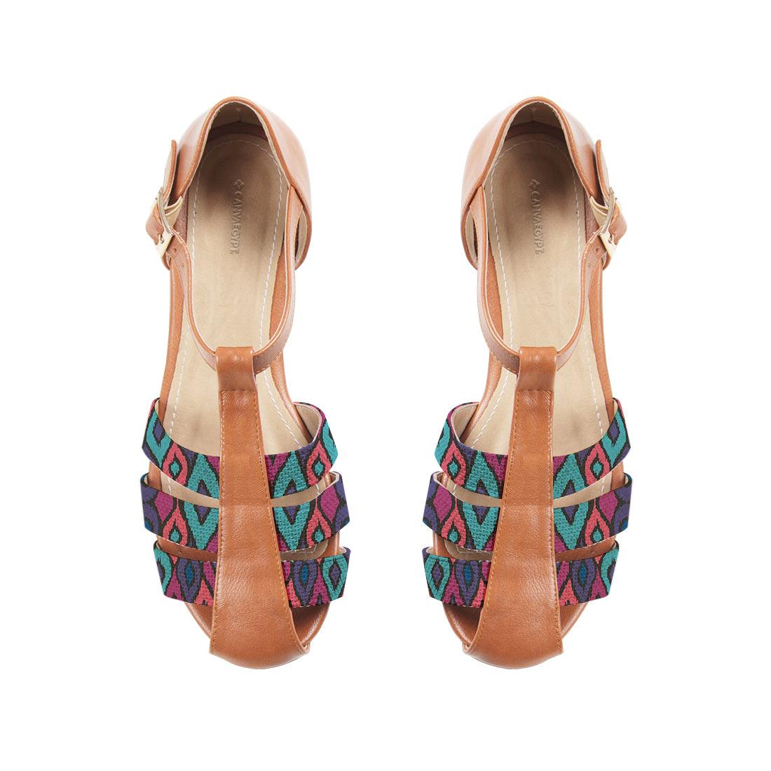Strappy Sandals Ikat pattern - CANVAEGYPT