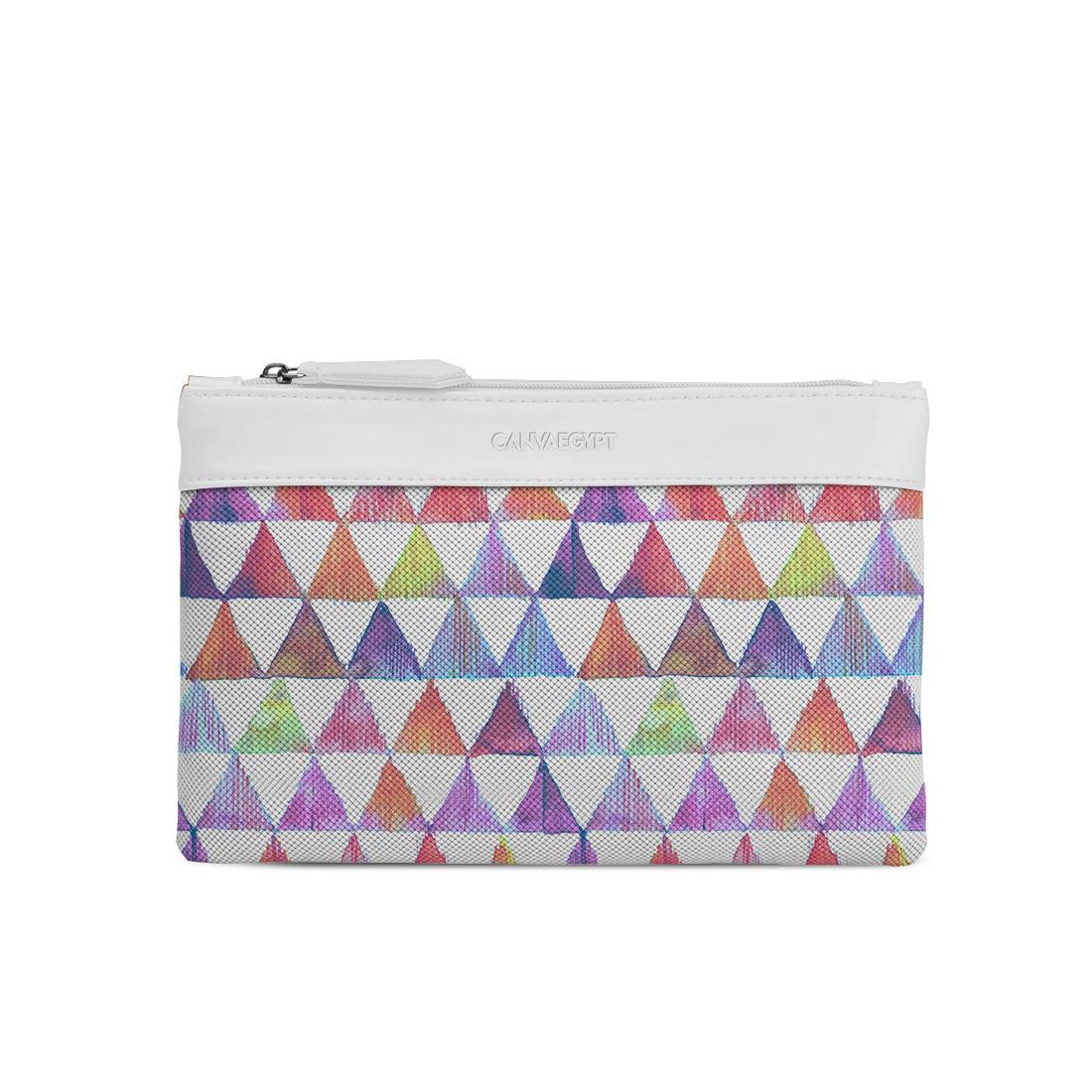 White Mixed Pouches Rainbow triangles - CANVAEGYPT