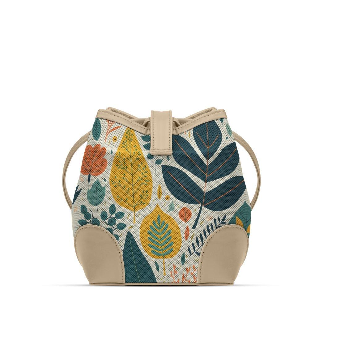Beige Bucket Bags Leaves - CANVAEGYPT