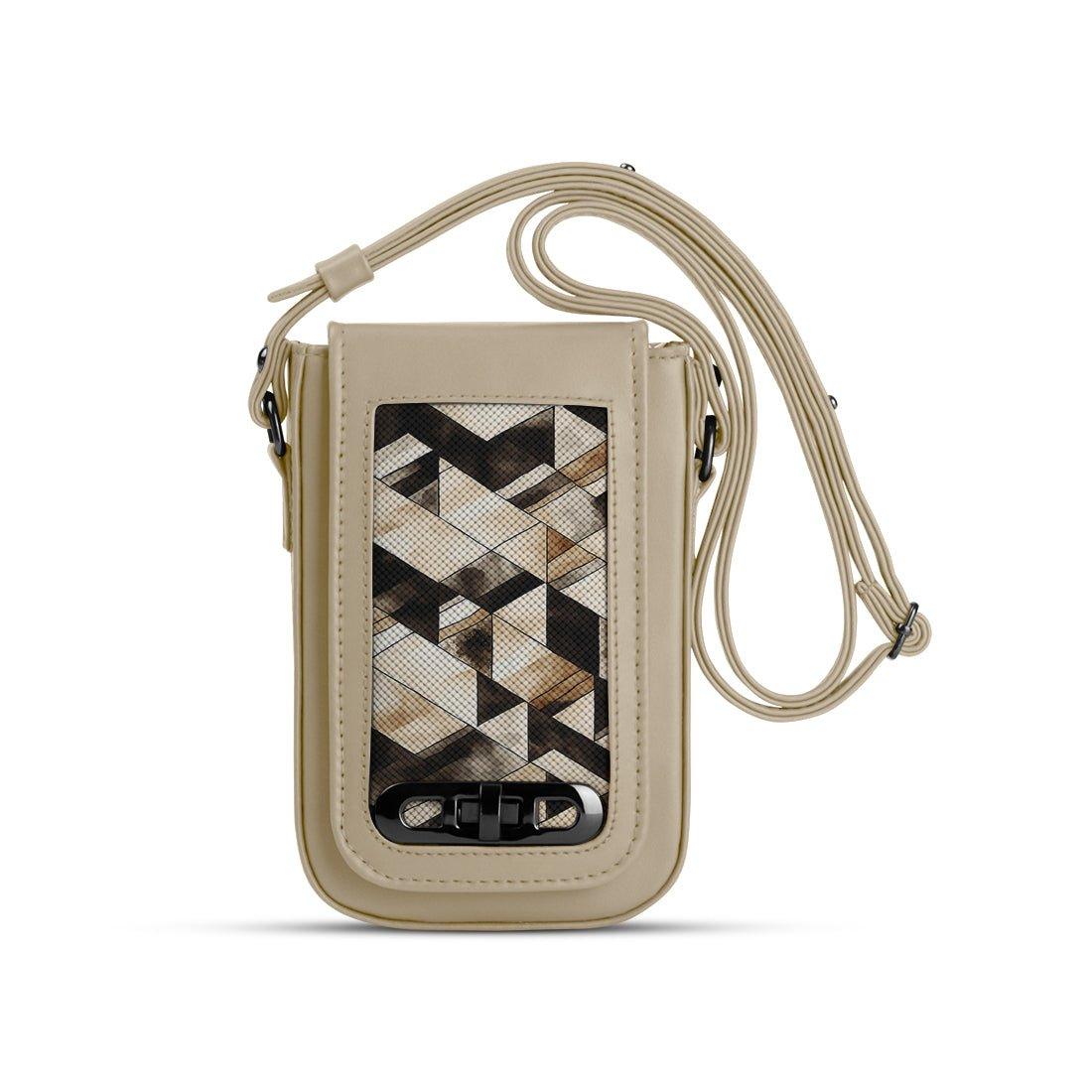 Beige Tagged Crossbag Pattern - CANVAEGYPT