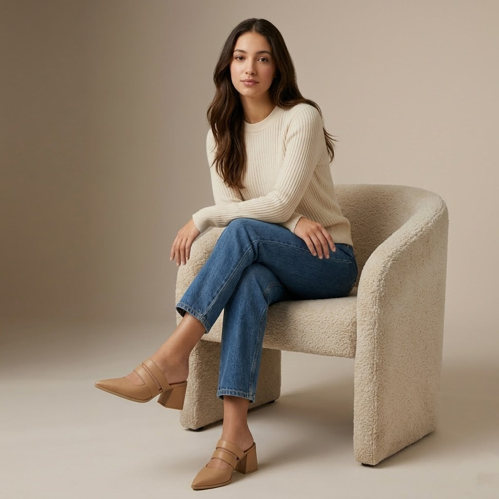 Beige Double Strap Mules – Step Into Your Power