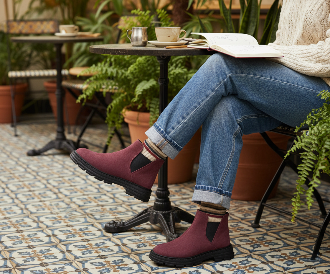 Chelsea Bootie Dark Red (Copy)