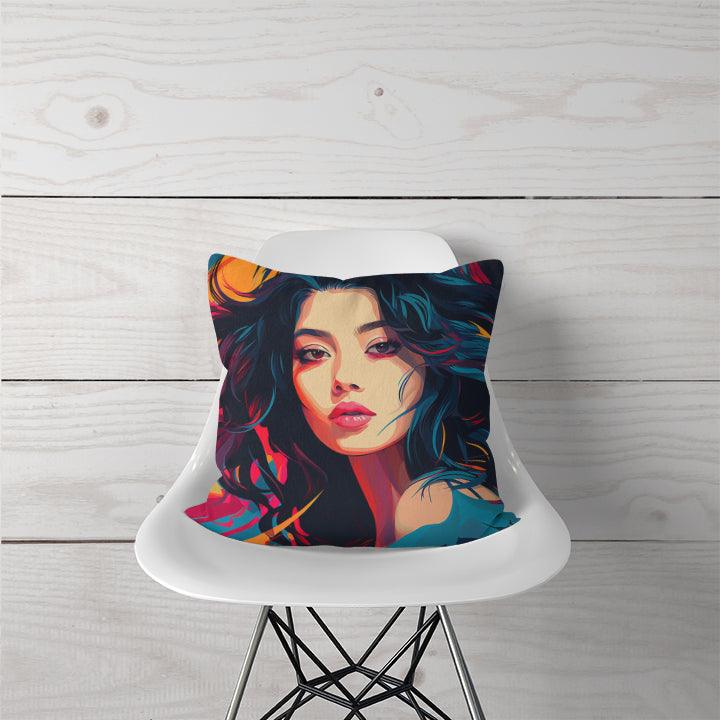 Decorative Pillow Abstract Women Face - CANVAEGYPT