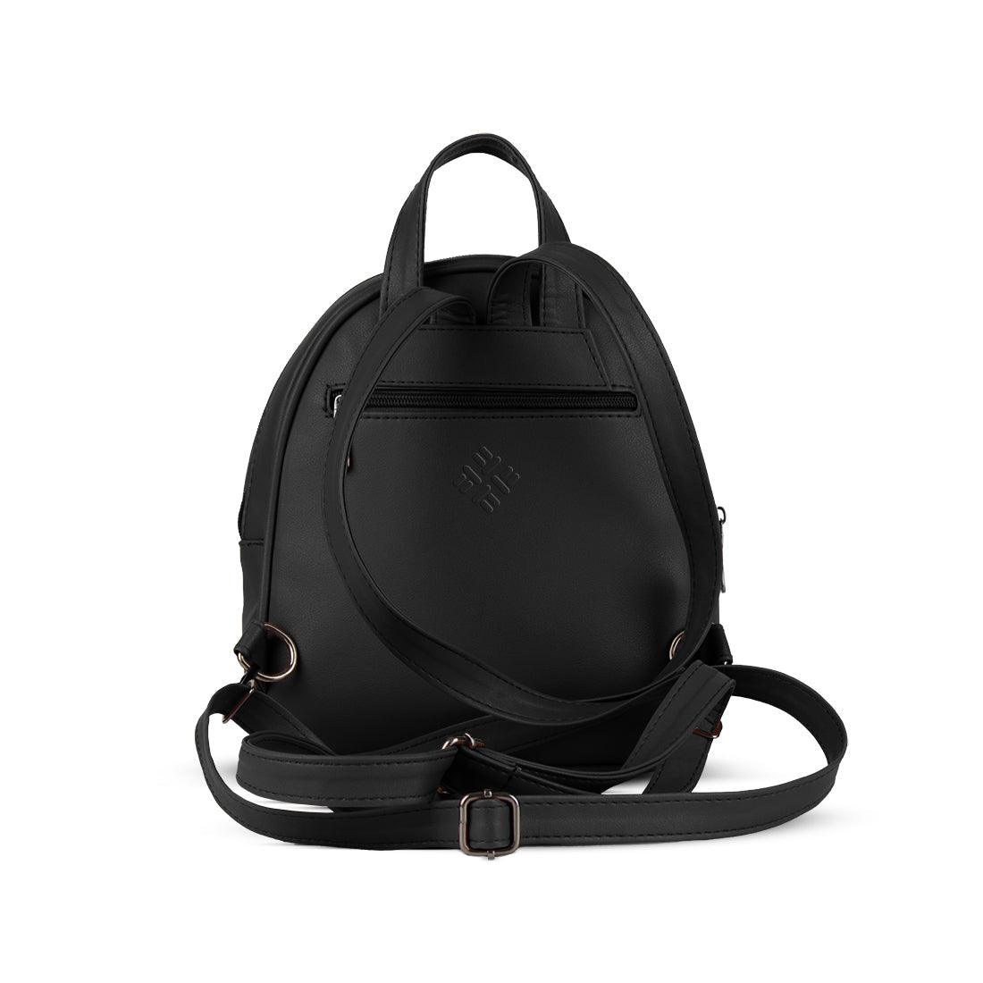 Black O Mini Backpacks Woman With Veil - CANVAEGYPT