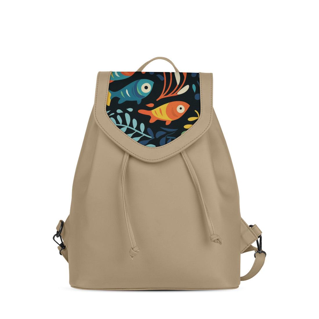 Beige City Serenade Backpack Aqua Amble - CANVAEGYPT