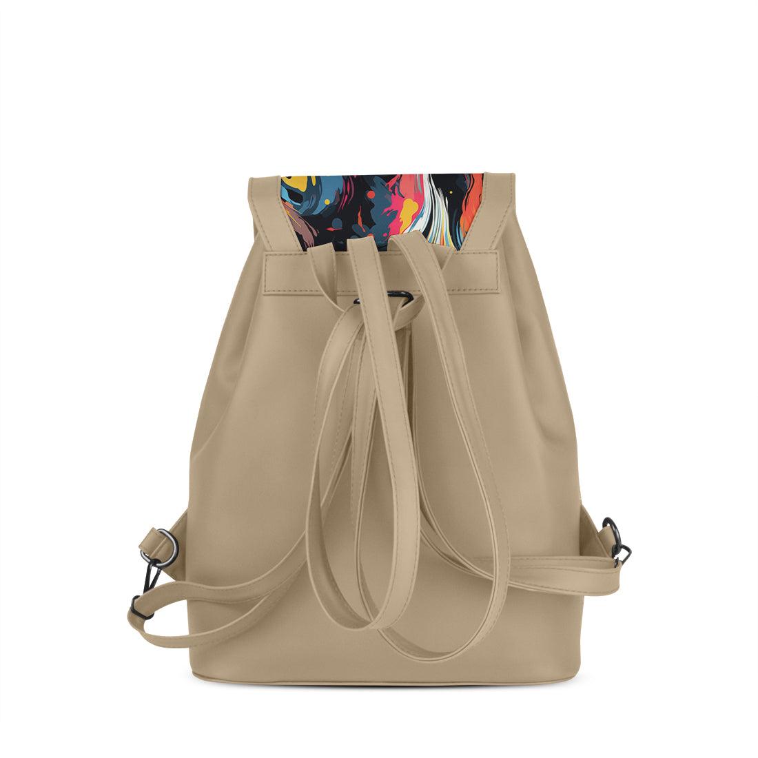Beige City Serenade Backpack Ethereal Abstract - CANVAEGYPT