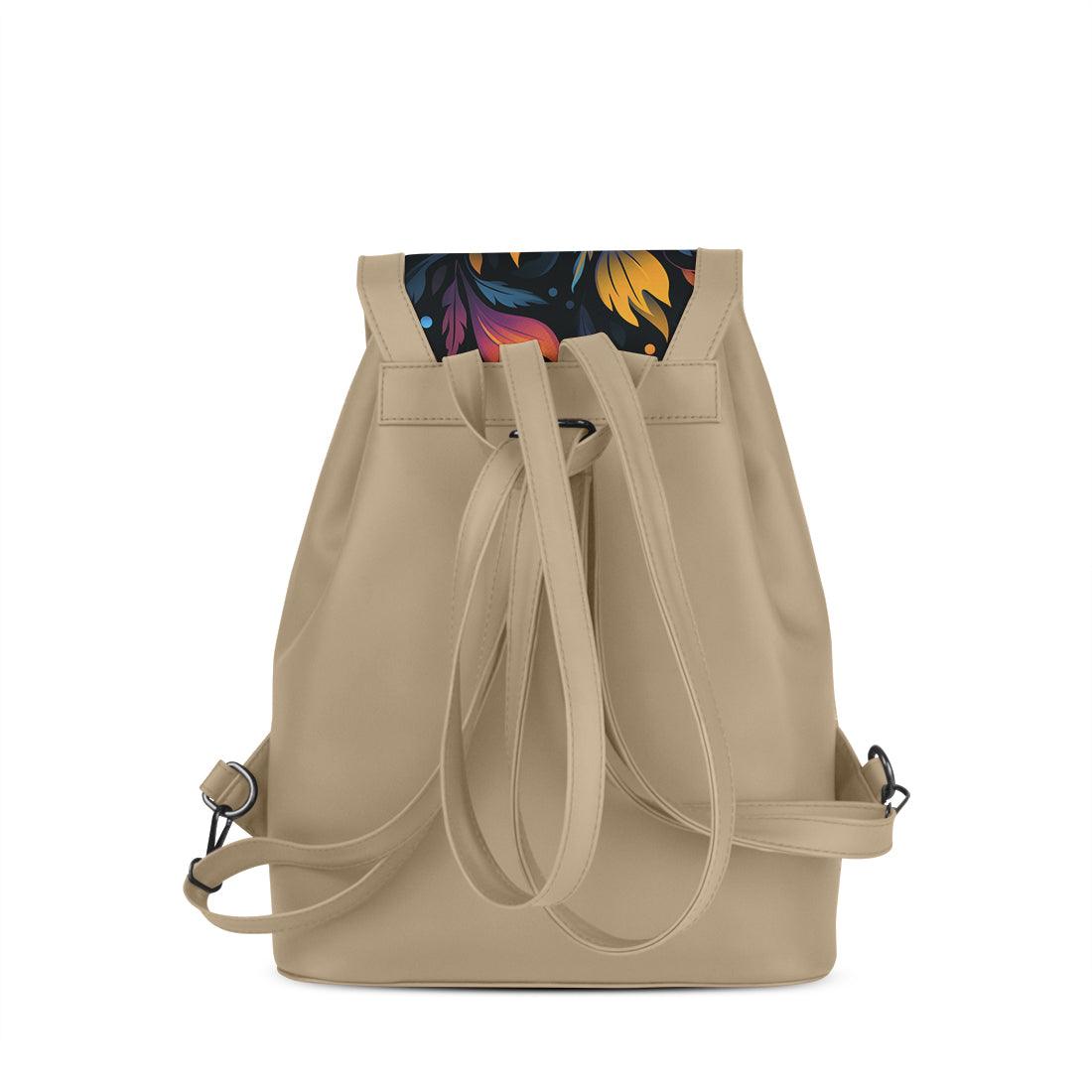 Beige City Serenade Backpack Nocturnal Blooms - CANVAEGYPT
