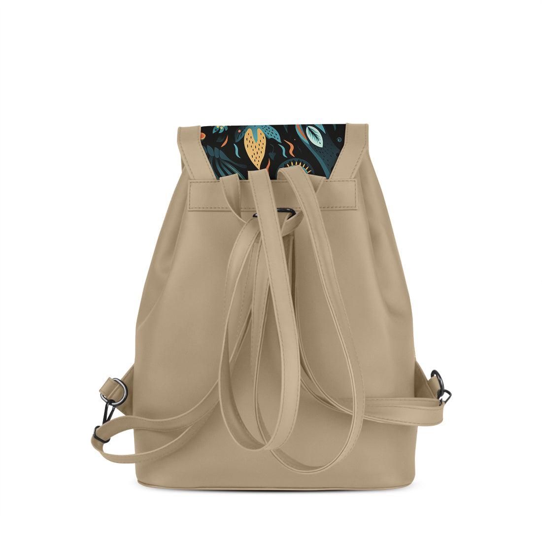 Beige City Serenade Backpack Tropical Trails - CANVAEGYPT
