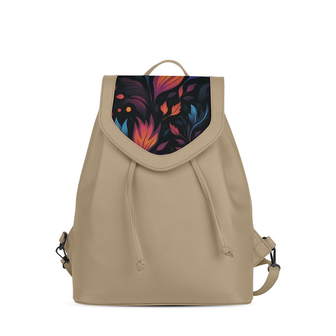 Beige City Serenade Backpack Nocturnal Blooms - CANVAEGYPT