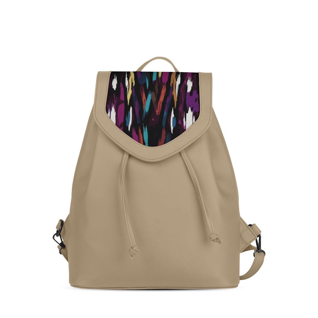 Beige City Serenade Backpack Psychedelic Peacock Tears - CANVAEGYPT