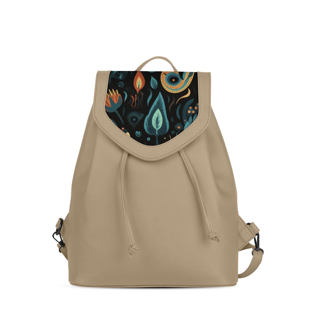 Beige City Serenade Backpack Tropical Trails - CANVAEGYPT