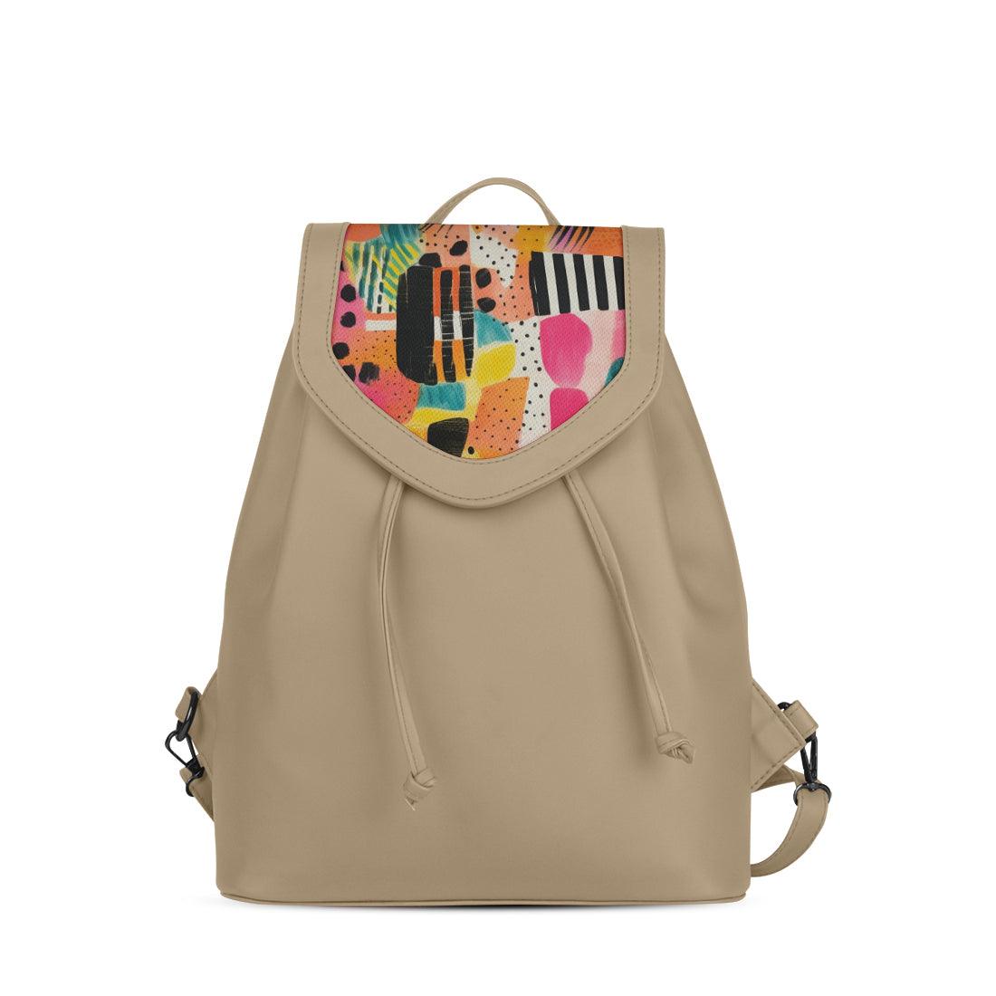 Beige City Serenade Backpack Vibrant Mosaic - CANVAEGYPT
