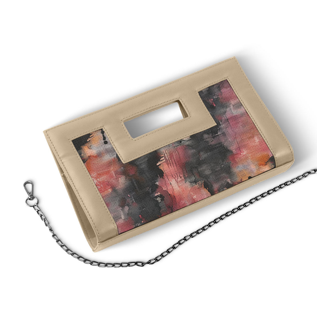 Beige City Sleek Clutch Blendora