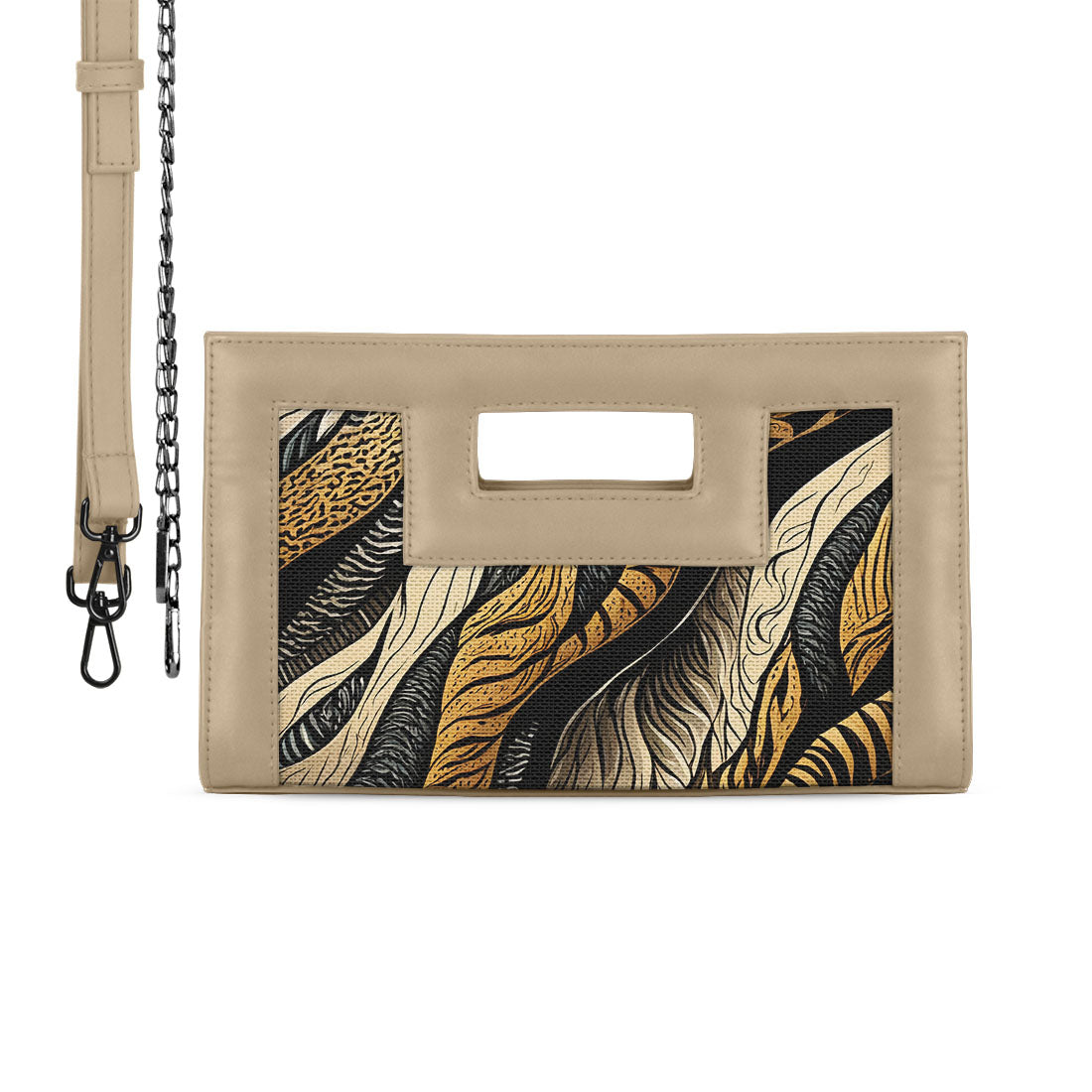 Beige City Sleek Clutch Connected