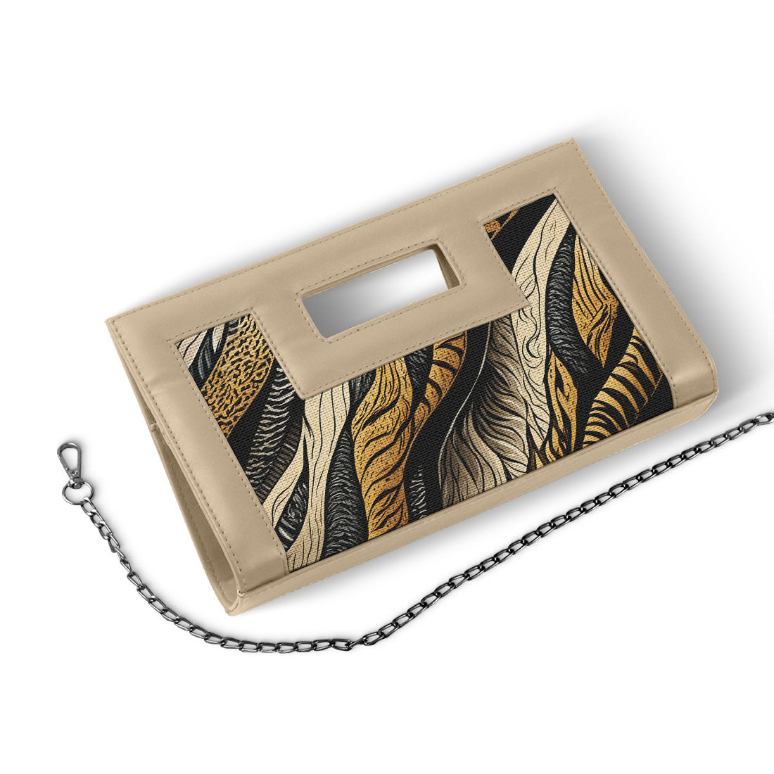 Beige City Sleek Clutch Connected