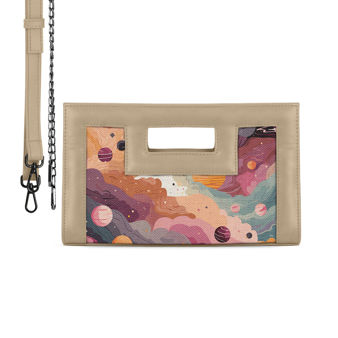 Beige City Sleek Clutch Cosmic Dreams