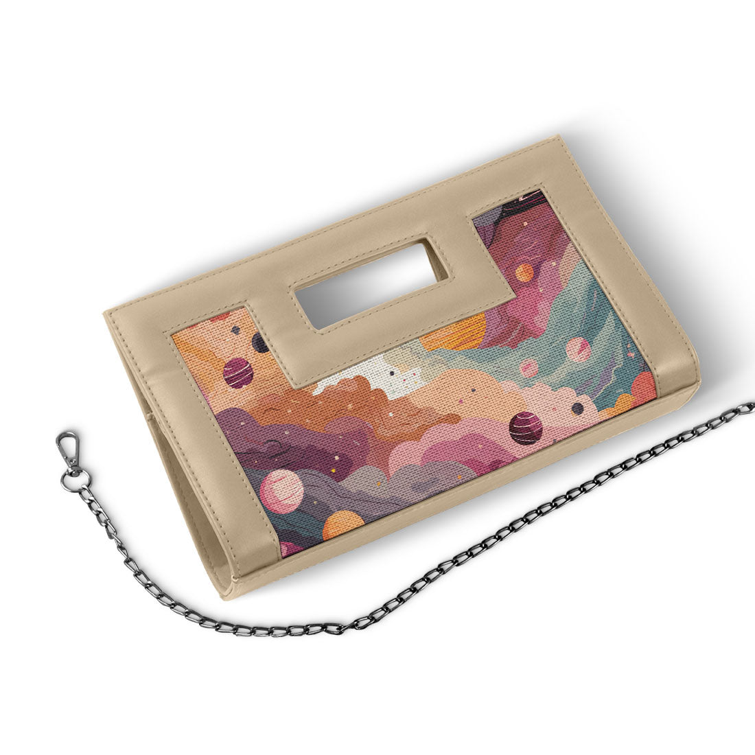 Beige City Sleek Clutch Cosmic Dreams