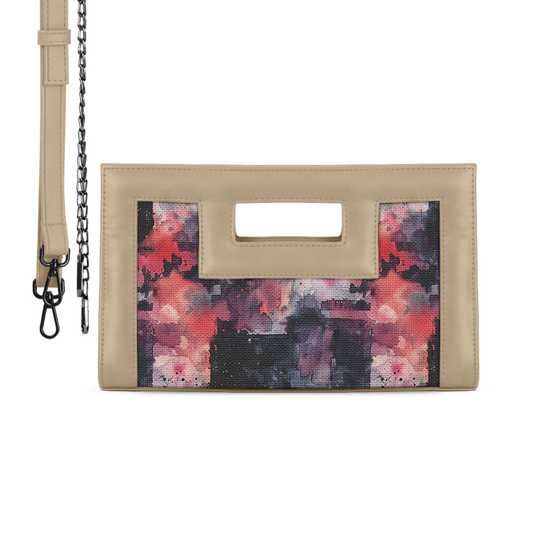 Beige City Sleek Clutch Mixed Colors