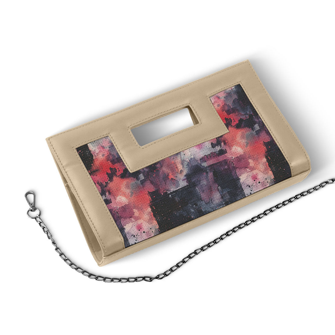 Beige City Sleek Clutch Mixed Colors