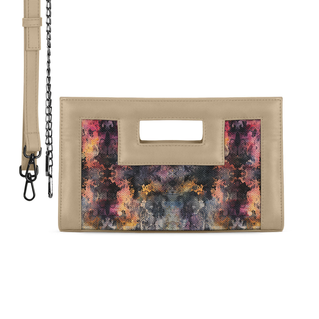 Beige City Sleek Clutch Mixella