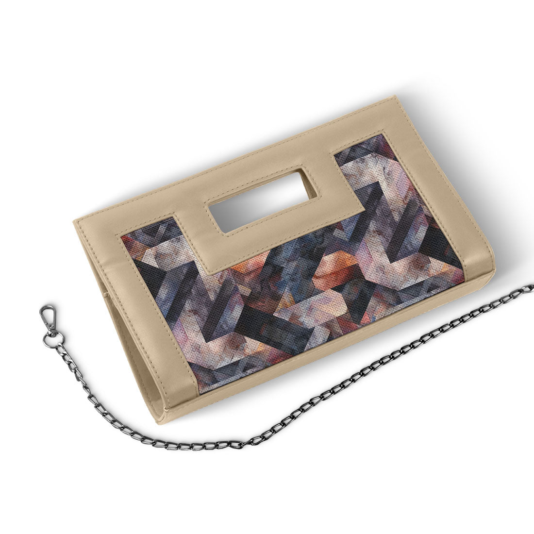 Beige City Sleek Clutch Rectangles