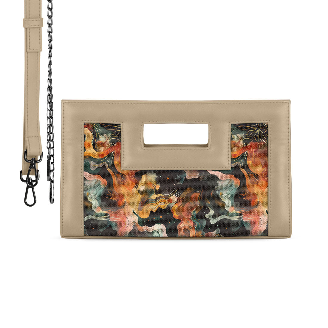 Beige City Sleek Clutch Vividblend