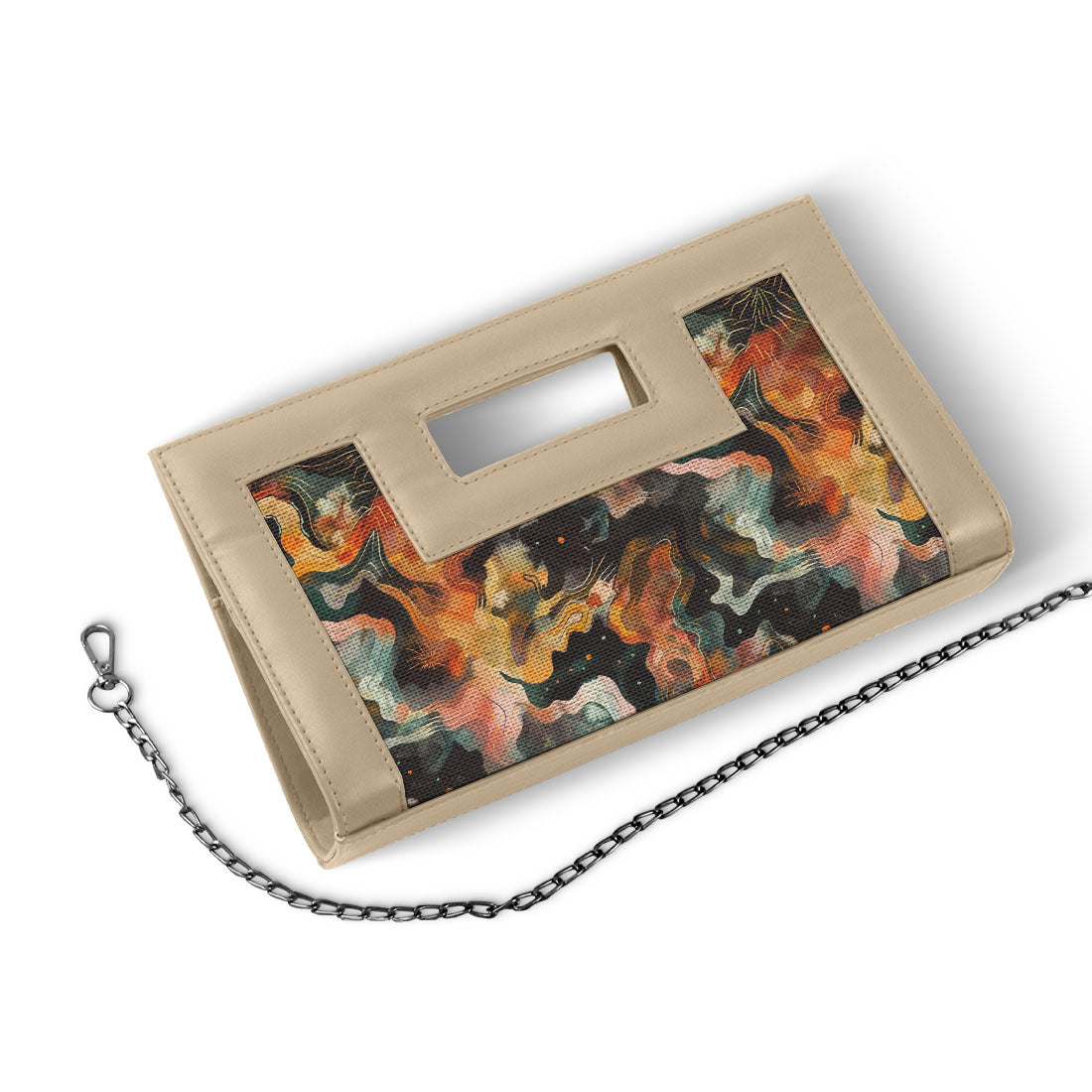 Beige City Sleek Clutch Vividblend