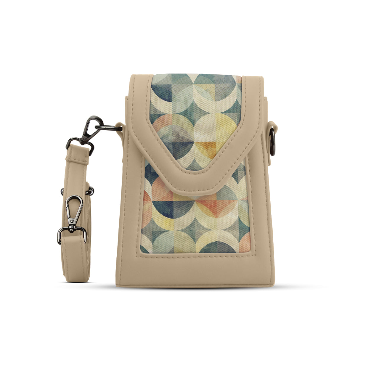 Beige Mini Urban Crossbody Bag Retro Scales