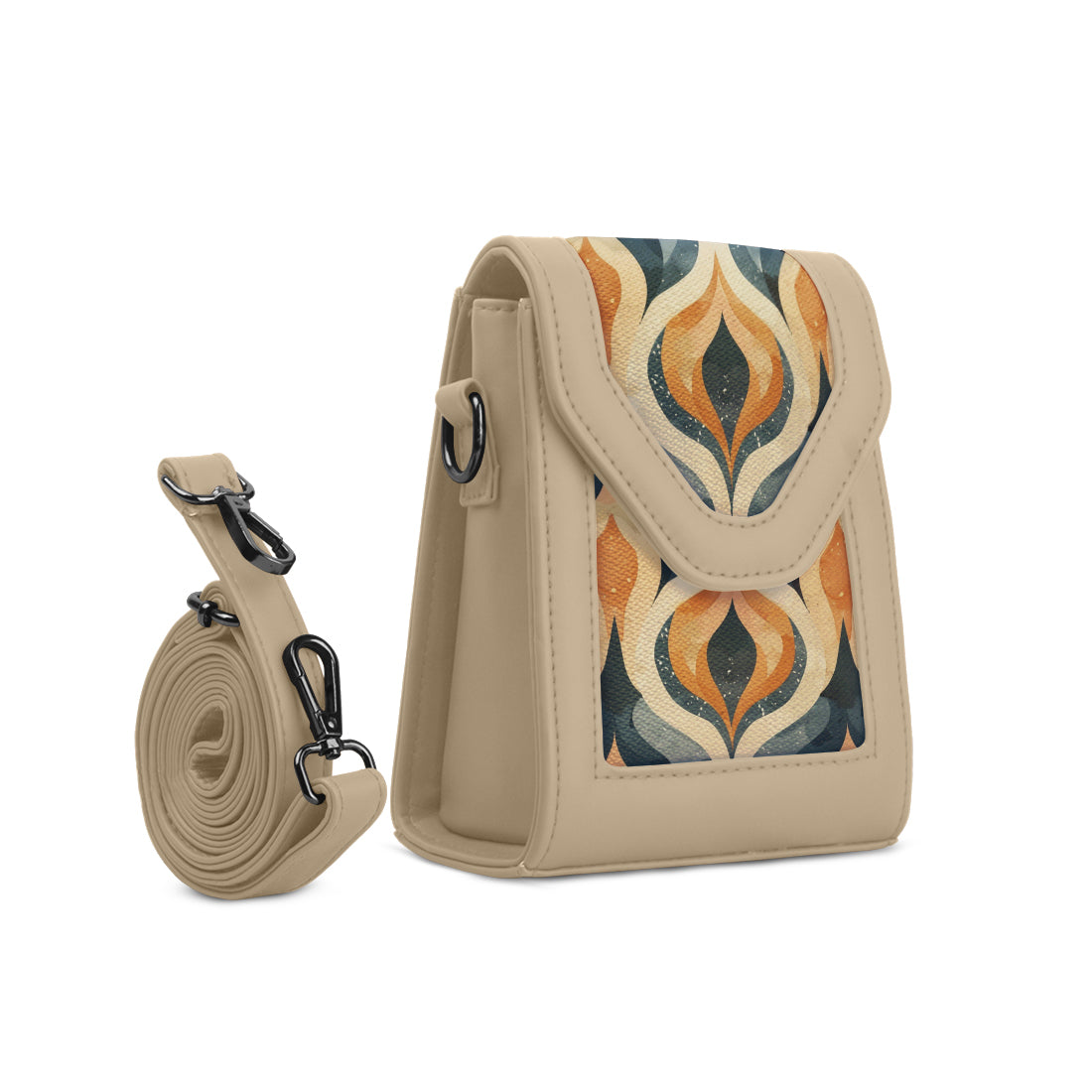 Beige Mini Urban Crossbody Bag Serene Flame