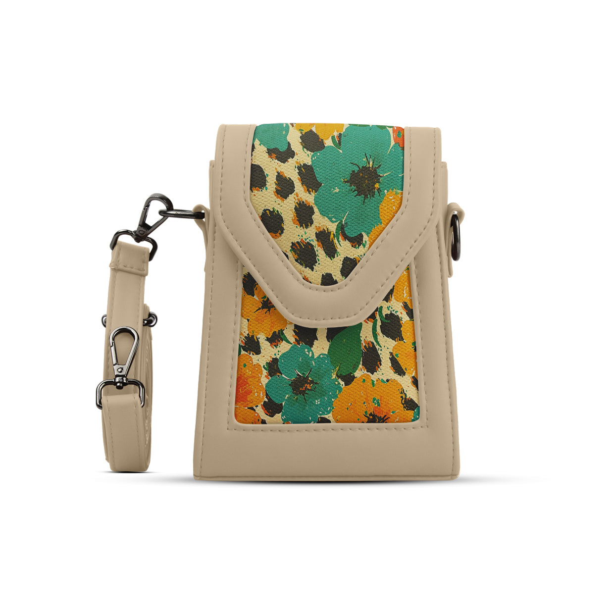 Beige Mini Urban Crossbody Bag Sunflower Fields